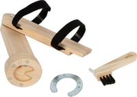Small Foot 12797 Set perii pentru copite de cal – Set realist de 2 accesorii pentru îngrijirea calului cu potcoavă și curățător de copite, 8,5x9x24 cm, de la 3 ani 3