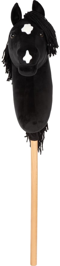 Small Foot Hobby Horse Eddie 12716 čierny koník na tyči s odnímateľnou drevenou tyčou, česateľnou hrivou, ohlávkou, uzdou a vôdzkou, od 3 rokov 10