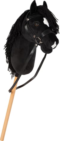 Small Foot Hobby Horse Eddie 12716 čierny koník na tyči s odnímateľnou drevenou tyčou, česateľnou hrivou, ohlávkou, uzdou a vôdzkou, od 3 rokov 1