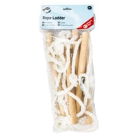 small foot Scară de frânghie cu 6 trepte din lemn, 2 m, jucărie de cățărat pentru interior și exterior, max. 75 kg, maro - 1048 2