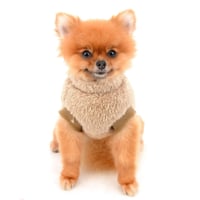 smalllee_lucky_store Vestă cu guler înalt din fleece tip Sherpa pentru câini și pisici, cu inel D, pentru rase mici precum Yorkie sau Chihuahua, haine de toamnă și iarnă, maro, mărimea XL 3