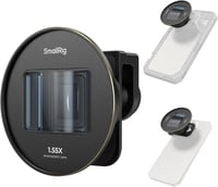SMALLRIG 1.55x Anamorfikus Telefon Objektív T-Mount Rögzítővel - 2.76:1 Szélesvásznú Filmes Hatás Kék Fénnyel iPhone 15/14/13/12 és Samsung  1