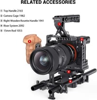 SmallRig 15mm Hosszú Lencsetartó 53,5mm Magasságállítható DSLR Kamera Vállpánt Rendszerhez 2