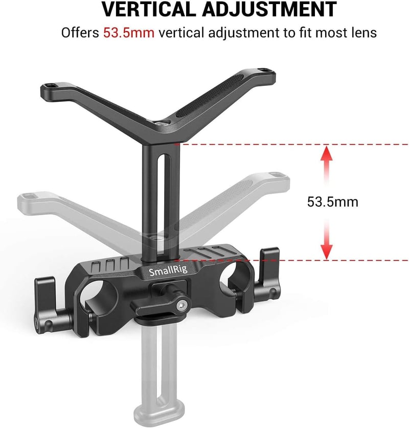 SmallRig 15mm Hosszú Lencsetartó 53,5mm Magasságállítható DSLR Kamera Vállpánt Rendszerhez