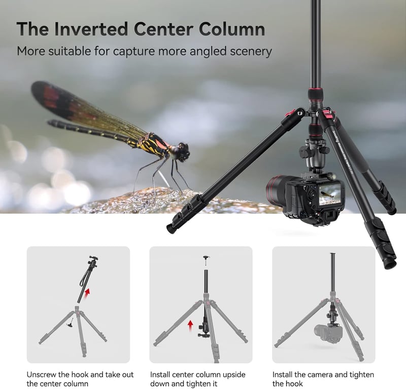 SMALLRIG 200 cm Tripod Monopod 360° Panoráma Gömbfej 15 kg Teherbírás Profi Kamera Állvány