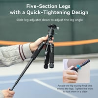 SMALLRIG Alumínium Mini Állvány 52 cm 360° Gömbfejjel - Kompakt Kamera Tripod Canon, Sony, Nikon, Fujifilm Gépekhez - 6 kg Teherbírás 5