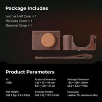 SMALLRIG Bőr Tok FUJIFILM X100VI Fényképezőgéphez - Félborítás, Felhajtható Fedél, Vállpánt, Valódi Bőr Védőtok, Barna 8