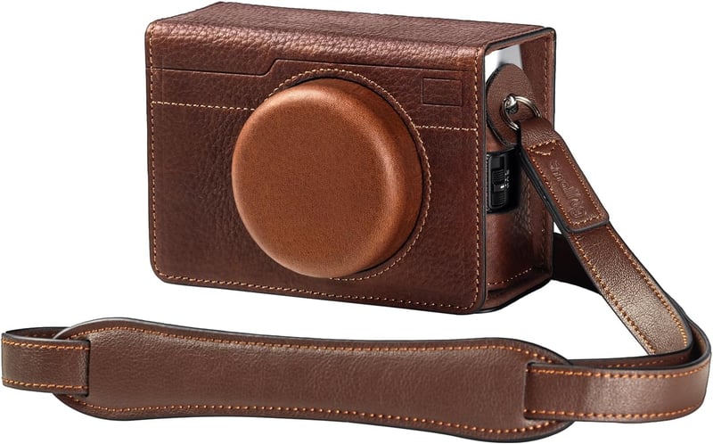 SMALLRIG Bőr Tok FUJIFILM X100VI Fényképezőgéphez - Félborítás, Felhajtható Fedél, Vállpánt, Valódi Bőr Védőtok, Barna