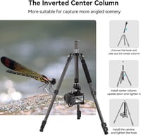 SMALLRIG Karbon Állvány Központi Oszloppal - Levehető Monopod, 360° Gömbfej, Gyorskioldó Lap, 12 kg Teherbírás, Fotós Háromlábú Állvány 4059 6