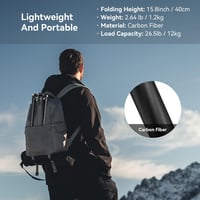 SMALLRIG Karbon Állvány Központi Oszloppal - Levehető Monopod, 360° Gömbfej, Gyorskioldó Lap, 12 kg Teherbírás, Fotós Háromlábú Állvány 4059 4