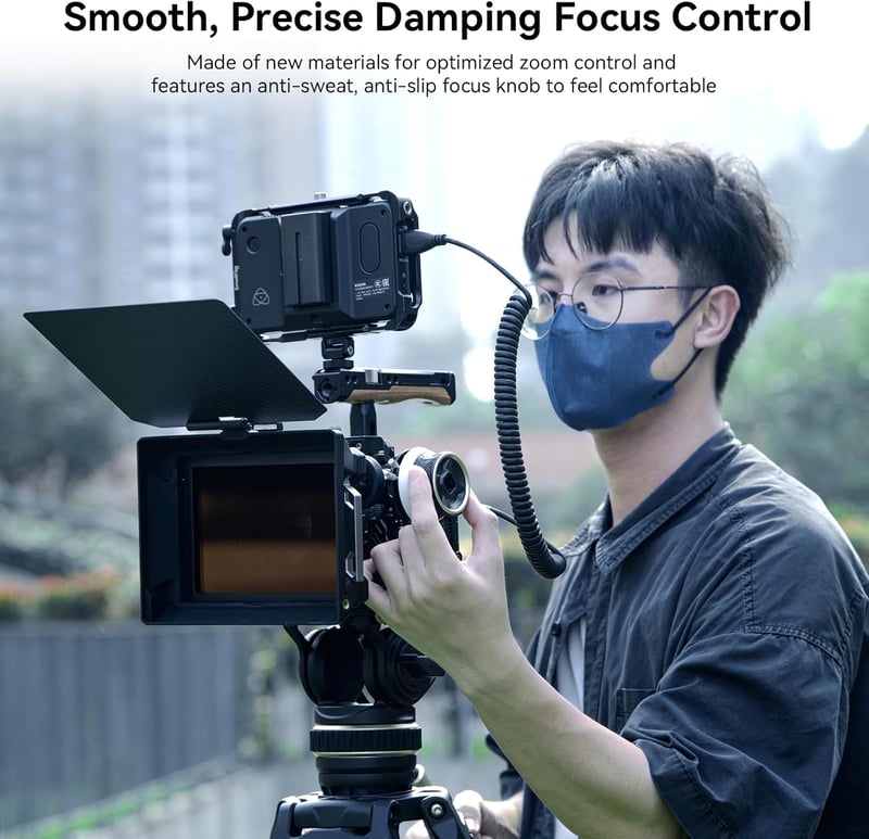 SMALLRIG Mini Follow Focus - Kézi Fókusz és Zoom Vezérlő DSLR és Tükörnélküli Kamerákhoz - Sony A7, A9, BMPCC 4K/6K Kompatibilis