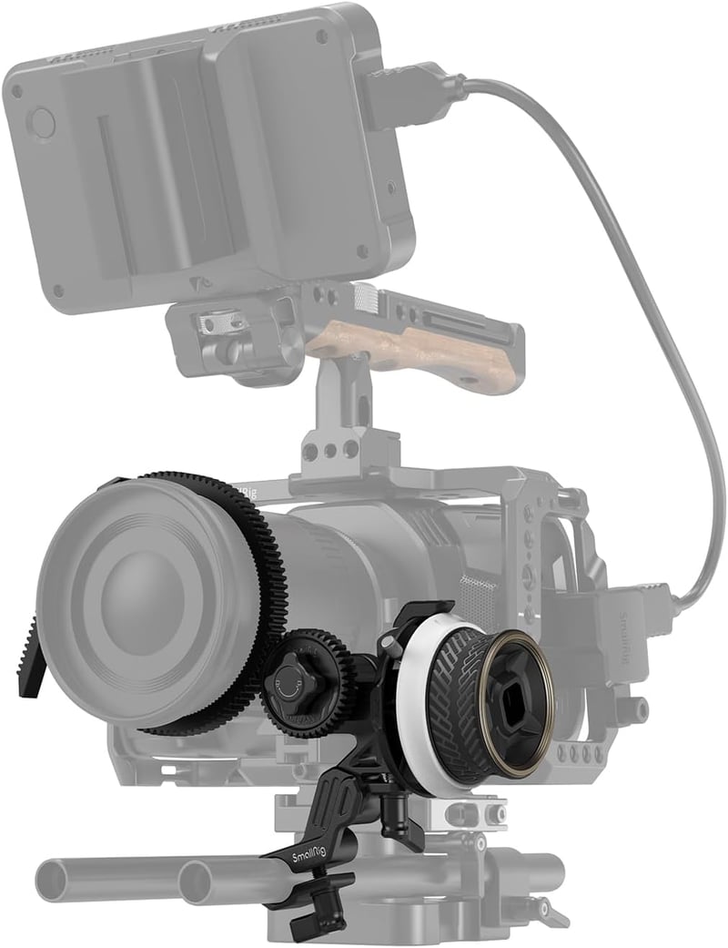 SMALLRIG Mini Follow Focus - Kézi Fókusz és Zoom Vezérlő DSLR és Tükörnélküli Kamerákhoz - Sony A7, A9, BMPCC 4K/6K Kompatibilis