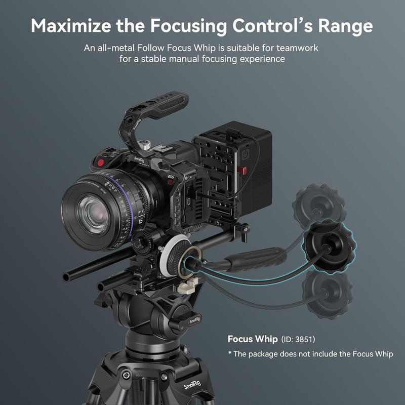 SMALLRIG Mini Follow Focus - Kézi Fókusz és Zoom Vezérlő DSLR és Tükörnélküli Kamerákhoz - Sony A7, A9, BMPCC 4K/6K Kompatibilis