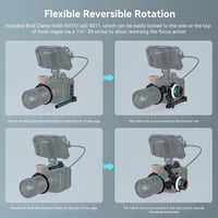 SMALLRIG Mini Follow Focus - Kézi Fókusz és Zoom Vezérlő DSLR és Tükörnélküli Kamerákhoz - Sony A7, A9, BMPCC 4K/6K Kompatibilis 4