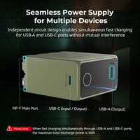 SMALLRIG NP-F970 Akkumulátor 10500 mAh - Sony Kamerákhoz, PD 36W USB-C Gyorstöltés, OLED Kijelző, Videó Lámpákhoz, Kamerákhoz, Zöld 7