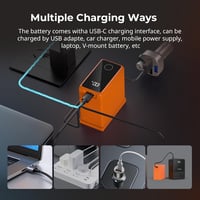 SMALLRIG NP-F970 Akkumulátor 10500 mAh - Sony NP-F970/F750/F550 Kompatibilis, 36W USB-C Gyorstöltés, OLED Kijelzős Kamera Akku Videólámpákho 5