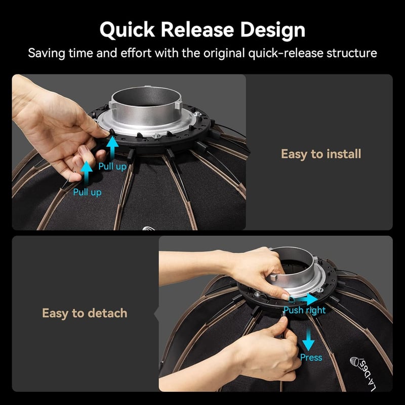SMALLRIG Parabolikus Softbox LA-D65 65cm Bowens Mount COB Fényhez