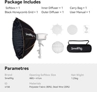 SMALLRIG Parabolikus Softbox LA-D85 85cm Bowens Mount COB Fényhez 7