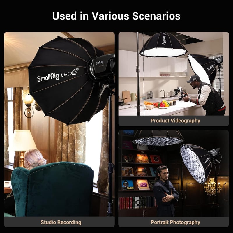 SMALLRIG Parabolikus Softbox LA-D85 85cm Bowens Mount COB Fényhez