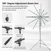 SMALLRIG RA-S280A 280cm Aluminium Állvány Légpárnás Fotó Tripod Stúdió Lámpa Softbox Ringlight 6
