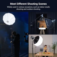 SMALLRIG RA-S280A 280cm Aluminium Állvány Légpárnás Fotó Tripod Stúdió Lámpa Softbox Ringlight 7