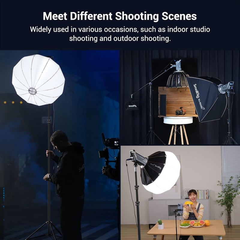 SMALLRIG RA-S280A 280cm Aluminium Állvány Légpárnás Fotó Tripod Stúdió Lámpa Softbox Ringlight