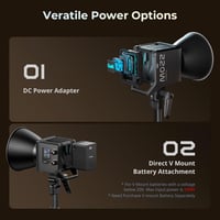 SMALLRIG RC 220B Pro 220W COB videólámpa Bowens csatlakozóval, 2700K-6500K, CRI 95+, app vezérlés 3