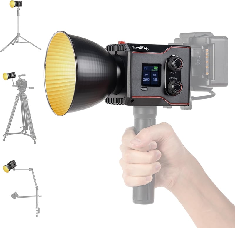 SMALLRIG RC 60B COB Video Svjetlo s Baterijom od 3400 mAh, Ručno Bicolor LED Svjetlo, Type-C PD Brzo Punjenje, 2700K-6500K, CRI 97+, 9 Svjetlosnih Efekata,