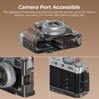 SMALLRIG Retro Védőkeret FUJIFILM X100VI Fényképezőgéphez - Fekete Alumínium Kamera Cage Sínnel és Vakupapuccsal, 133g 4