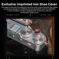 SMALLRIG Retro Védőkeret FUJIFILM X100VI Fényképezőgéphez - Fekete Alumínium Kamera Cage Sínnel és Vakupapuccsal, 133g 5
