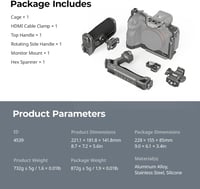 SMALLRIG HawkLock 4539 kamerakalitka Sony A7R V / A7 IV / A7S III fényképezőgéphez 9