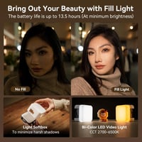 SMALLRIG VK-50 Vlogger Készlet iPhone-hoz - YouTube és TikTok Tartalomkészítő Szett Állvánnyal, Telefontartóval, LED Lámpával és Irányított  4