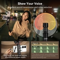 SMALLRIG VK-50 Vlogger Készlet iPhone-hoz - YouTube és TikTok Tartalomkészítő Szett Állvánnyal, Telefontartóval, LED Lámpával és Irányított  5