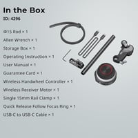 SMALLRIG Wireless Follow Focus Kit Lite kézi vezérlővel és motoros vevővel 9