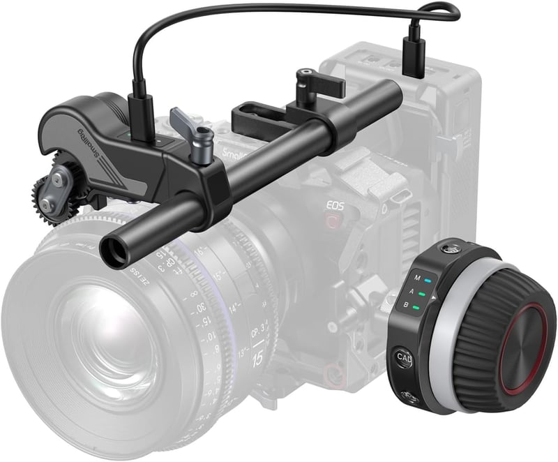SMALLRIG Wireless Follow Focus Kit Lite kézi vezérlővel és motoros vevővel