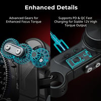 SMALLRIG Wireless Follow Focus Kit Lite kézi vezérlővel és motoros vevővel 6
