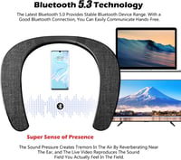 Smalody Bluetooth nyakpántos hangszóró mikrofonnal - fekete 3