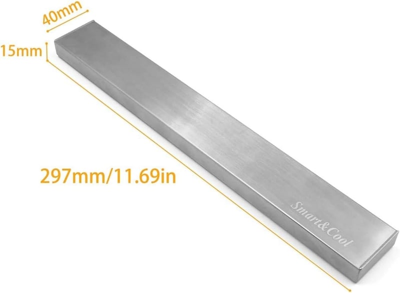 SMART&COOL Mágneses Kés Tartó 30cm Rozsdamentes Acél Öntapadós