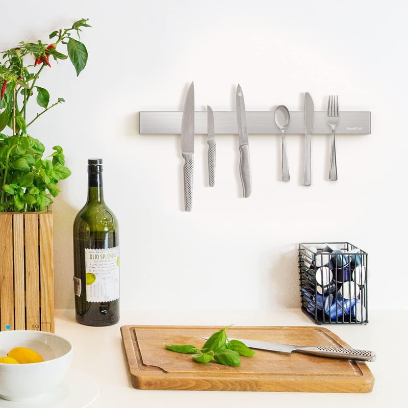 SMART&COOL Mágneses Kés Tartó 40cm Rozsdamentes Acél Öntapadós