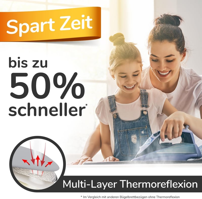 smart&gentle Turbo Vasalóalátét 120x40cm Oeko-Tex Pamut Hővisszaverő