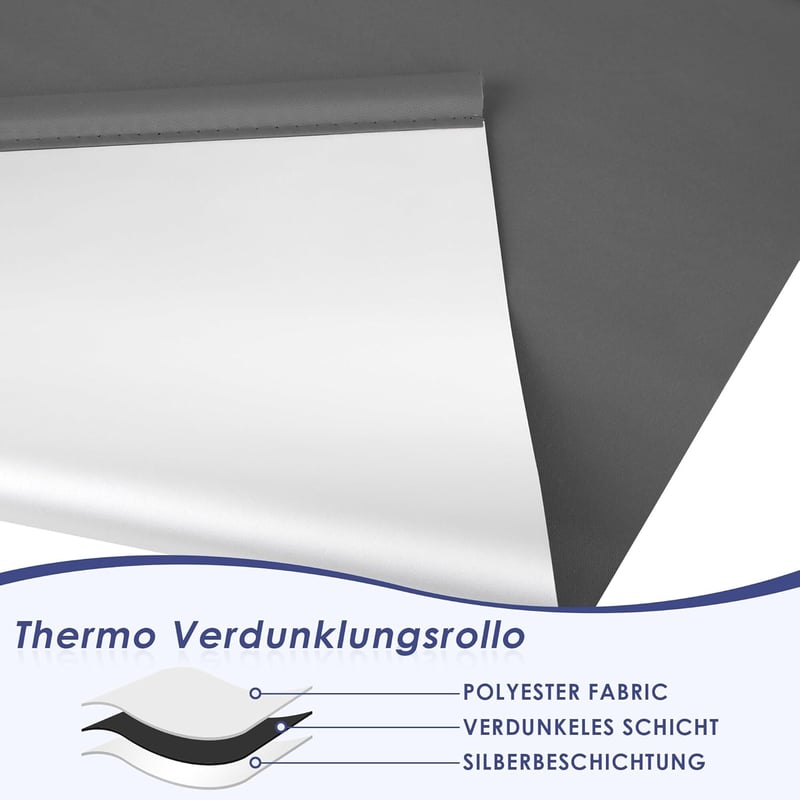 smartdemo Sötétítő Roletta 50x130cm Szürke Fúrás Nélkül Hővédelem