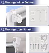 smartdemo Sötétítő Roletta 50x130cm Szürke Fúrás Nélkül Hővédelem 7