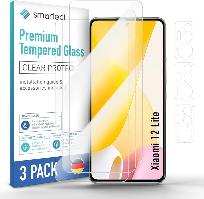 smartect Xiaomi 12 Lite Edzett Üveg Képernyővédő 6db + Kamera Védelem 9H