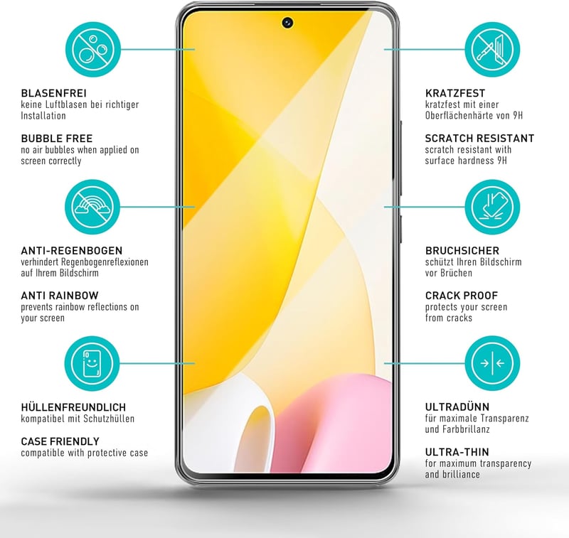 smartect Xiaomi 12 Lite Edzett Üveg Képernyővédő 6db + Kamera Védelem 9H