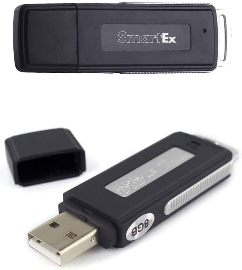 SMARTEX 8GB Mini Hangrögzítő USB 150 Óra Mikrofon Pendrive 2in1