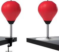 SMARTIUM Antistressz Mini Asztali Boxzsák Asztali Csipesszel és Tapadókoronggal - Függő vagy Álló Ütőzsák Gyerekeknek és Felnőtteknek 1