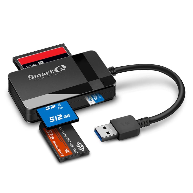 Multifunkčná čítačka kariet SmartQ C368 USB 3.0 - CF/SD/SDHC/SDXC/MMC/Micro MMC - Plug and Play - Kompatibilná s Apple a Windows