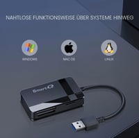 Multifunkčná čítačka kariet SmartQ C368 USB 3.0 - CF/SD/SDHC/SDXC/MMC/Micro MMC - Plug and Play - Kompatibilná s Apple a Windows 6