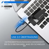 Multifunkčná čítačka kariet SmartQ C368 USB 3.0 - CF/SD/SDHC/SDXC/MMC/Micro MMC - Plug and Play - Kompatibilná s Apple a Windows 4