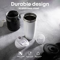 Smartshake Rockband Reforce shaker za proteine od nehrđajućeg čelika, 900 ml, poklopac na navoj koji ne propušta, bez BPA, Metallica Kill Em All 2